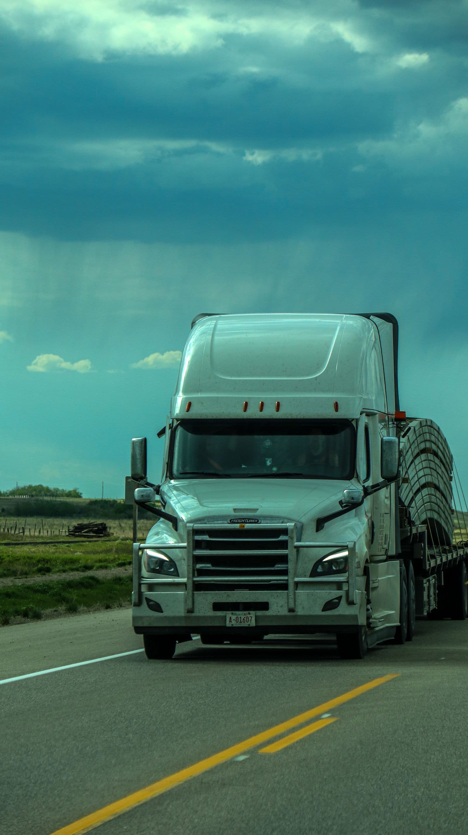Freight vehicle on the road during a planned ADR hazardous goods movement