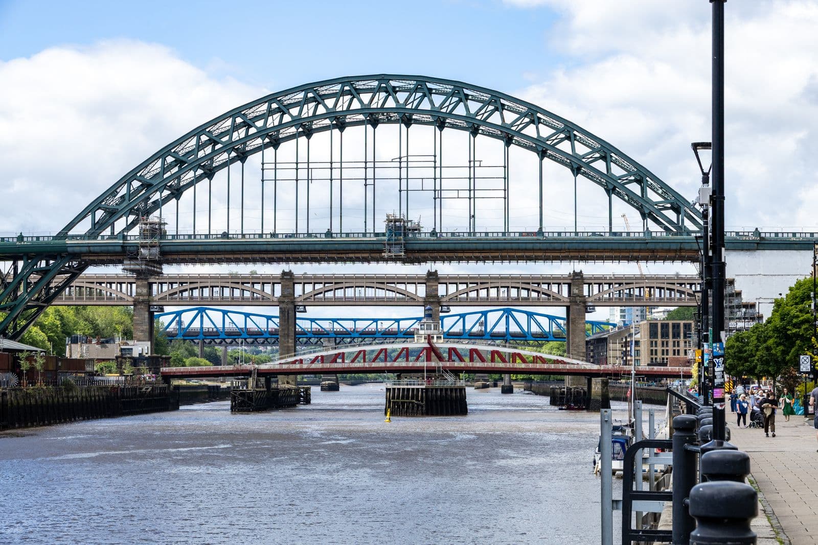 Tyne Bridge and neighbouring river crossings in Newcastle upon Tyne